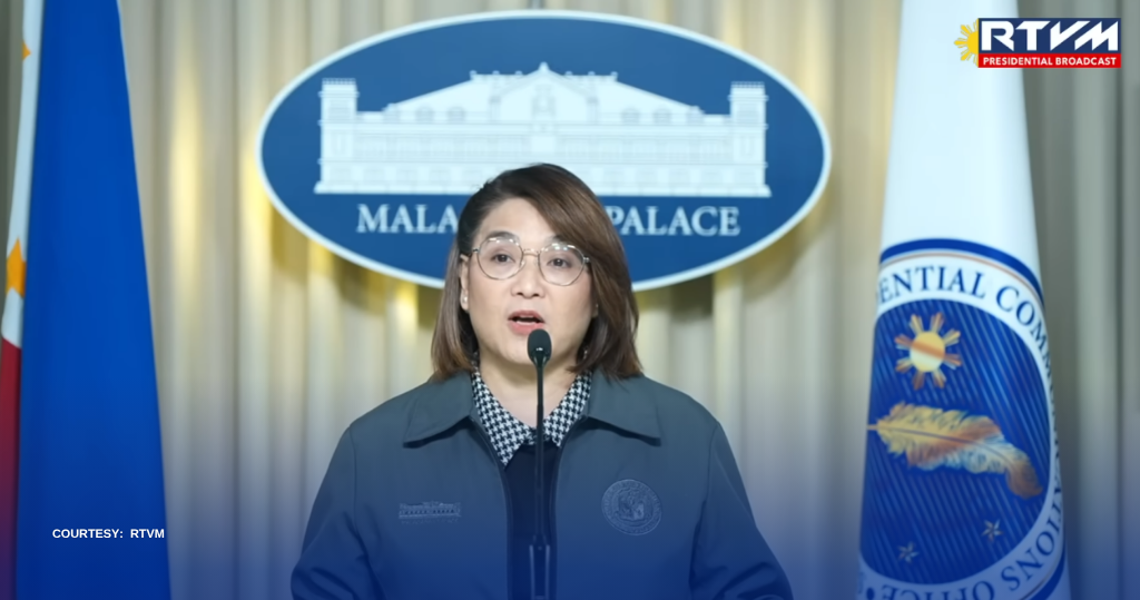 Malacañang, ipinagtanggol si FL Liza sa pagdalo sa book launch at musical event sa gitna ng bagyong Tino