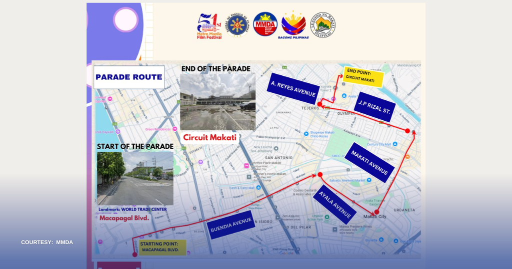 Ilang kalsada sa Makati, pansamantalang isasara dahil sa MMFF Parade of Stars