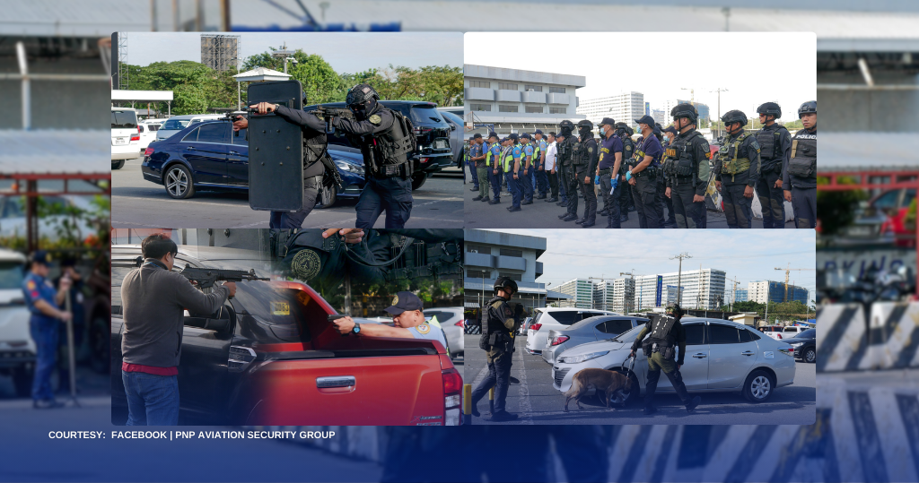 SIMULATION EXERCISE, ISINAGAWA NG PNP AVSEGROUP SA NAIA TERMINAL 1 PARKING