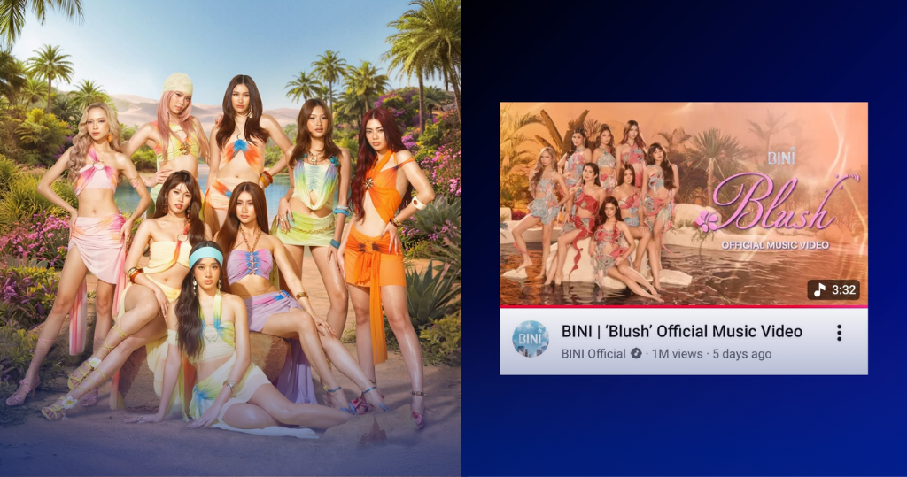 ‘BLUSH’ MUSIC VIDEO NG BINI, PUMALO NA SA MAHIGIT 1 MILLION VIEWS; NAG TRENDING SA X