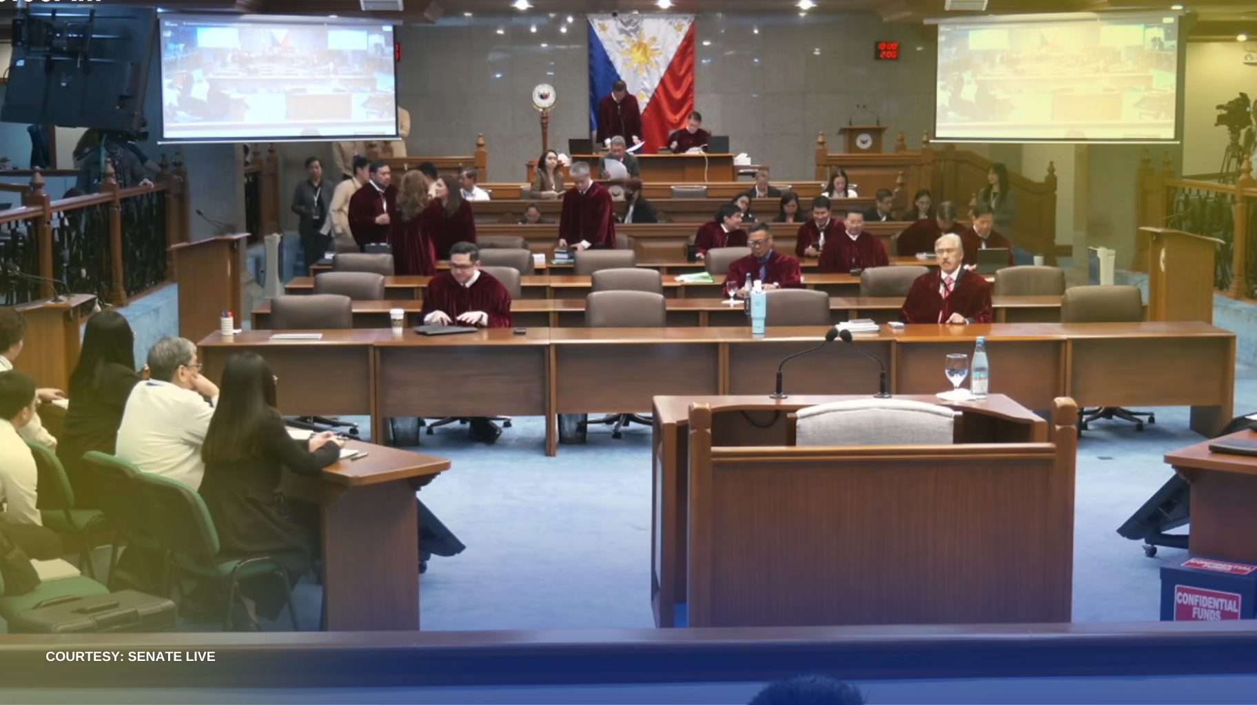 PAGTALAKAY SA PAGGAMIT NI VICE PRESIDENT NG CONFIDENTIAL FUNDS, SINIMULAN NA SA IMPEACHMENT COURT