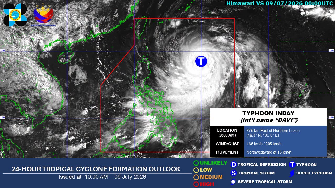 SUPER TYPHOON INDAY, HUMINA SA TYPHOON CATEGORY; EPEKTO NG BAGYO AT ...
