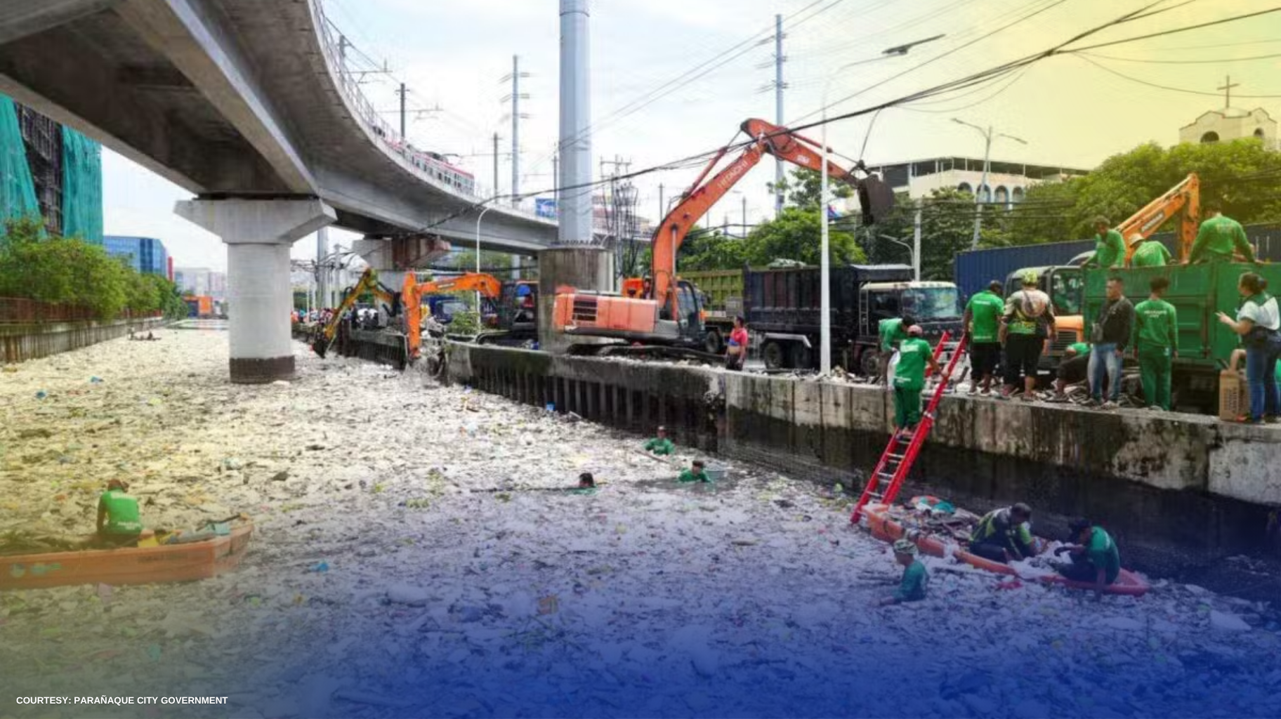 300 TONELADA NG BASURA, NAKOLEKTA MULA SA BACLARAN ESTERO KASUNOD NG MGA PAG-ULAN