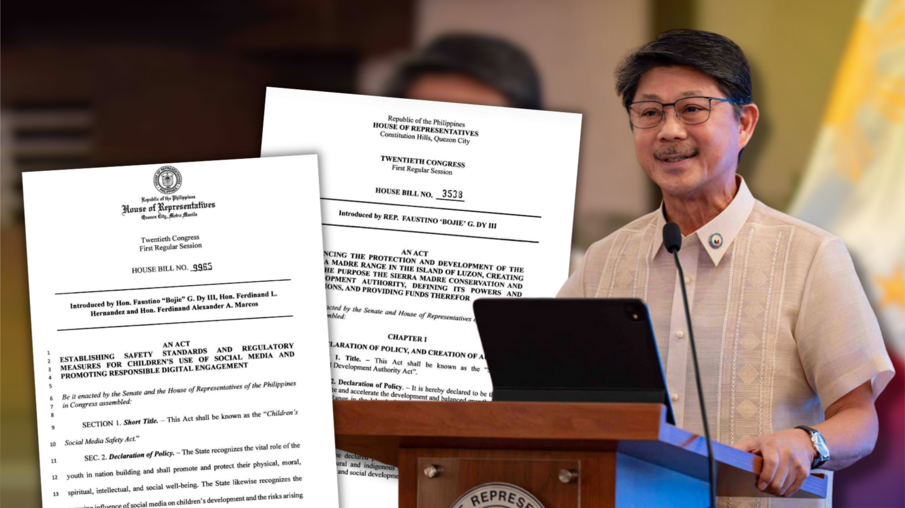 CHILD ONLINE SAFETY BILL AT SIERRA MADRE PROTECTION, KINUMPIRMANG KABILANG SA LEDAC-CLA