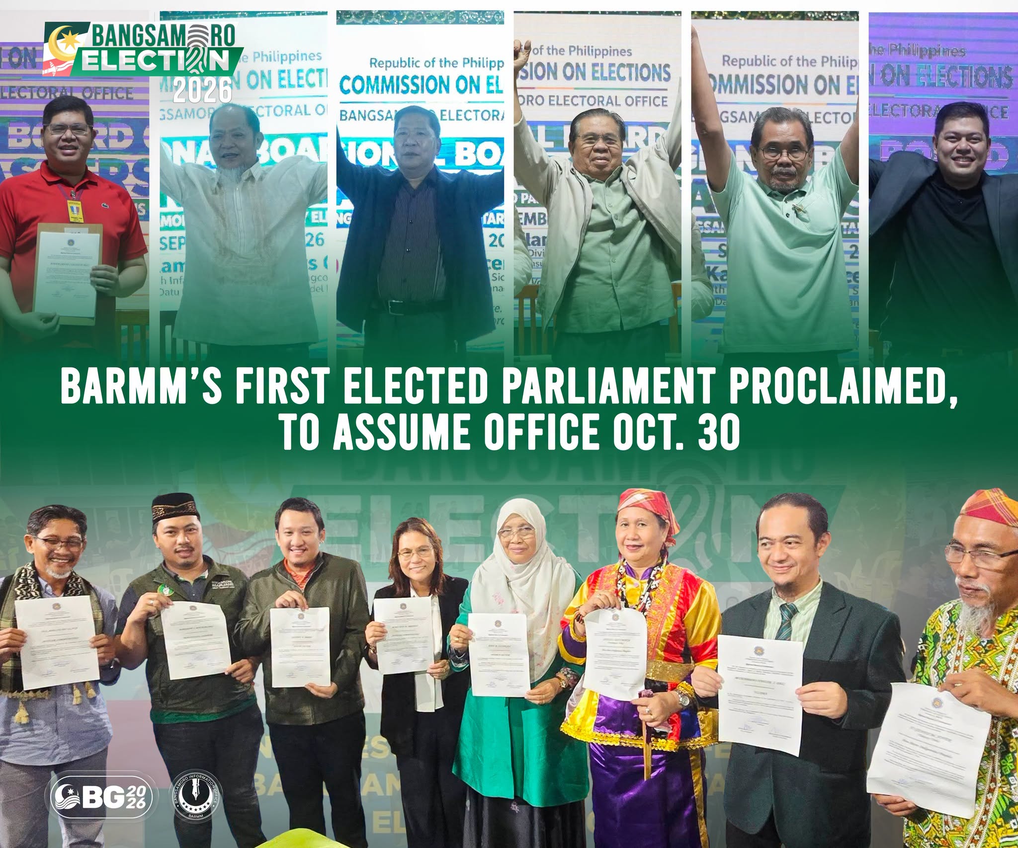 MGA NANALONG KANDIDATO SA PARLIAMENTARY DISTRICT SEATS SA COTABATO CITY AT BASILAN, PINANGALANAN NA